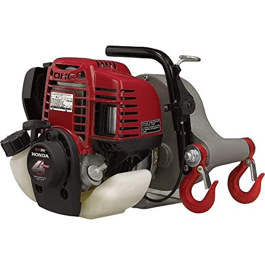 Portable Gas-Powered Capstan Winch - 2,200-Lb