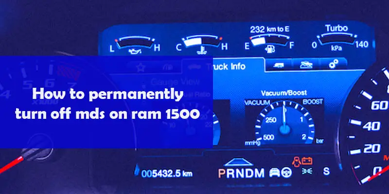 How to permanently turn off mds on ram 1500