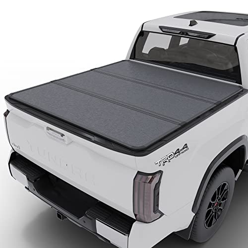 Toptiny Hard Folding Truck Bed Tonneau Cover|THTF035|Fits 2022 - 2023 Toyota Tundra 6'6" Bed (78.7")