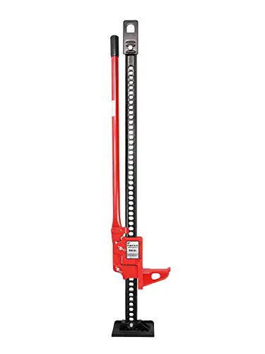 YIYITOOLS Heavy Duty Farm Jack 48 inch, Portable Car Lift Jack Stand 3 Tons Capacity, Off Road High Lift Jack with Wide Base, Cast and Steel, Ratcheting Jack for Tractors Trucks SUVs Cars