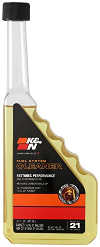 K&N Performance+ Fuel System Cleaner: Restores Performance and Acceleration, 16 Ounce Bottle Treats up to 21 Gallons, 99-2050 Black
