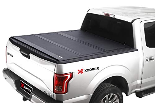 Xcover Low Profile Hard Folding Truck Bed Tonneau Cover, Compatible with 2019 2020 2021 2022 2023 Chevrolet Silverado/GMC Sierra 1500 5.8 Ft Bed