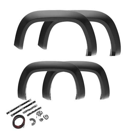 Bushwacker Extend-A-Fender Extended Front & Rear Fender Flares | 4-Piece Set, Black, Smooth Finish | 40938-02 | Fits 2007-2013 Chevrolet Silverado 1500 w/ 6.6' or 8.1' Bed; 2007-2014 2500 HD/3500 HD