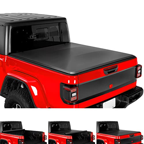 MaxMate Soft Roll-up Truck Bed Tonneau Cover Compatible with 2020-2023 Jeep Gladiator JT | 5' (60") Bed | TCJ169060