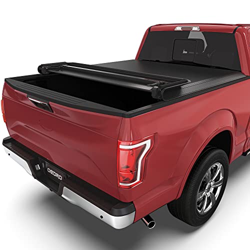 OEDRO Quad Fold Tonneau Cover Soft Four Fold Truck Bed Covers Compatible with 2015-2023 Ford F-150 F150 with 5.5 Feet Bed