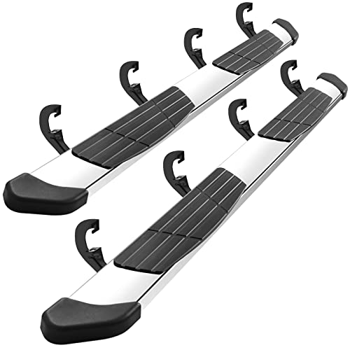 OTHOWE 6.5”Chevy Silverado Running Boards Compatible with 2019-2023 Silverado/Sierra 1500 | 2020-2024 Silverado/Sierra 2500 3500 Crew Cab （4 Full Size Door） Nerf Bars Side Steps Come with 8 Brackes.