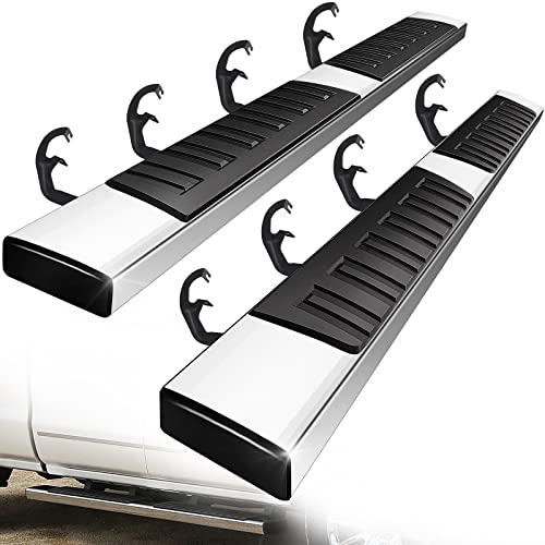 Telpo 6" Stainless Steel Running Boards Compatible with 19-23 Chevy Silverado/GMC Sierra 1500, 20-23 Silverado/Sierra 2500/3500 Crew Cab,Side Steps for Chevy Silverado Crew Cab (Excluding 19 1500 Ld)