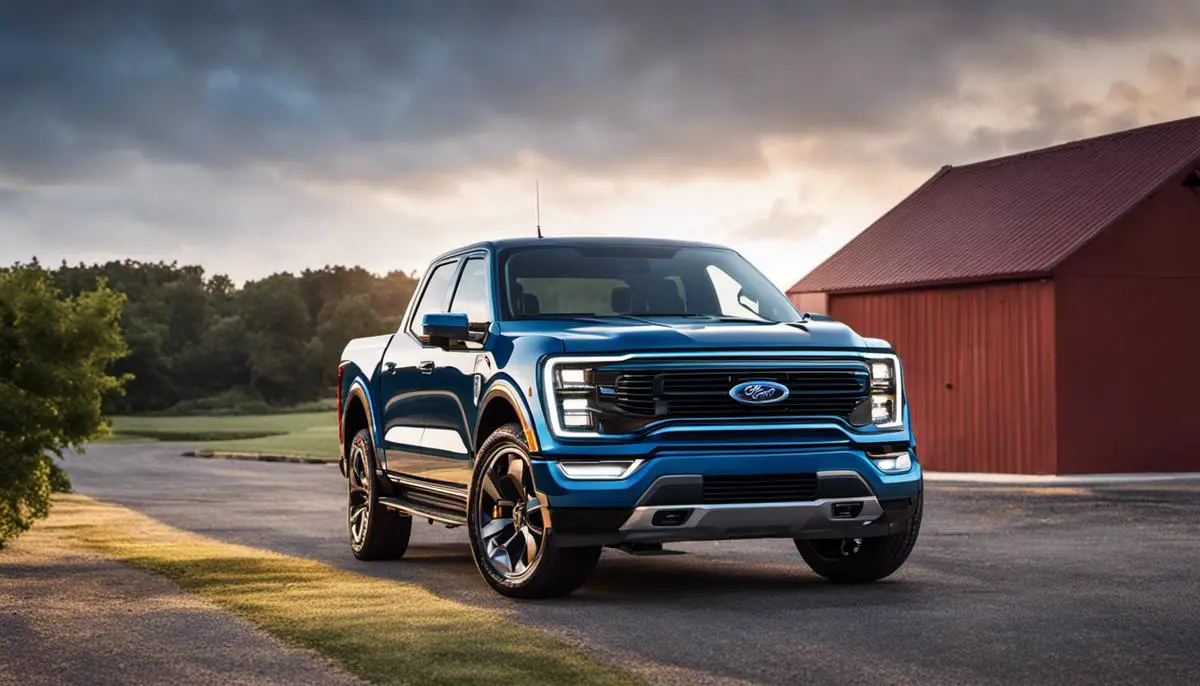 Image of the 2023 Ford Lightning, a powerful and innovative all-electric pickup truck.